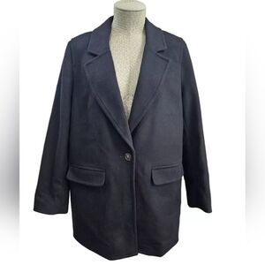 Women's M J.Crew Blazer-Coat in Italian Wool-Cashmere‎ Bellucci Italy Jacket blk